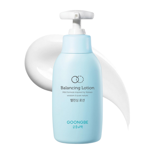 GOONGBE Balancing Lotion for Kids 250ml bottle with gentle formula for children's skin.