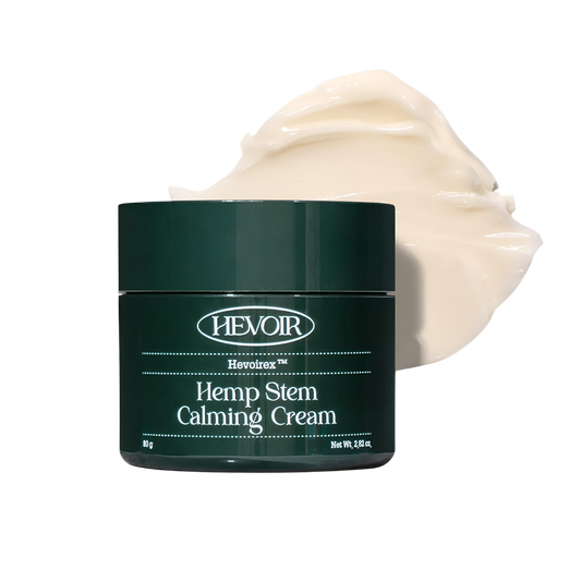 HEVOIR Hemp Stem Calming Cream 80g - Soothing cream with hemp stem extract, 80g size.