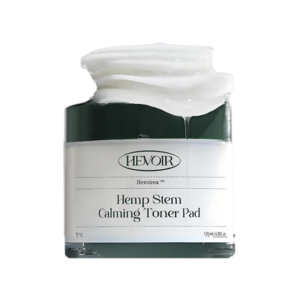 HEVOIR Hemp Stem Calming Toner Pad - 90 pads infused with 130ml of soothing hemp stem extract.