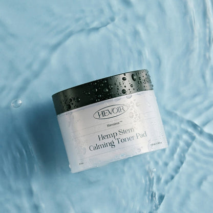 HEVOIR Hemp Stem Calming Toner Pad - 90 pads containing 130ml of calming hemp stem essence.