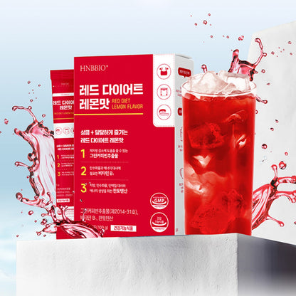 HNBBIO+ Red Lemon Drink Mix (1 Box, 20 Sticks)