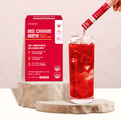 HNBBIO+ Red Lemon Drink Mix (1 Box, 20 Sticks)