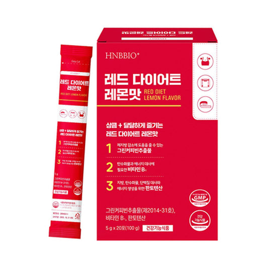 HNBBIO+ Red Lemon Drink Mix (1 Box, 20 Sticks)
