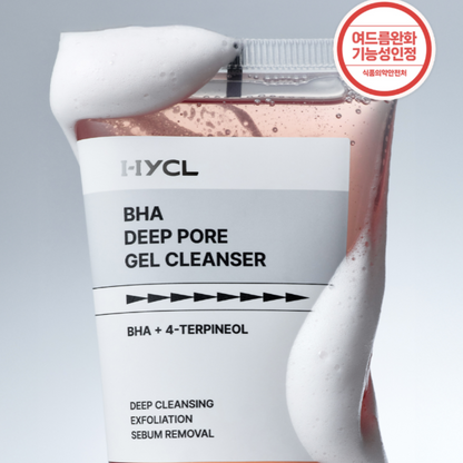 HYCL 3-Piece Set BHA Gel Cleanser 150ml + BHA Toner 200ml + Plumping Cream 70ml