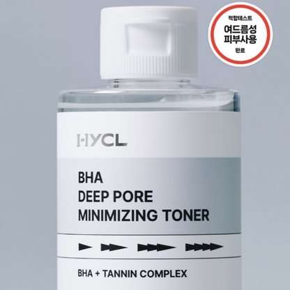 HYCL 3-Piece Set BHA Gel Cleanser 150ml + BHA Toner 200ml + Plumping Cream 70ml
