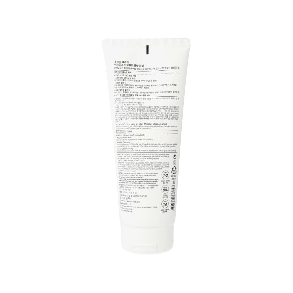 [US Exclusive] Holika Holika Less On Skin Micellar Cleansing Gel 200ml - KLO