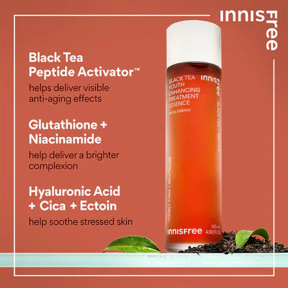 (Mhark) Innisfree Black Tea Youth Enhancing Treatment Essence 145ml - KLO