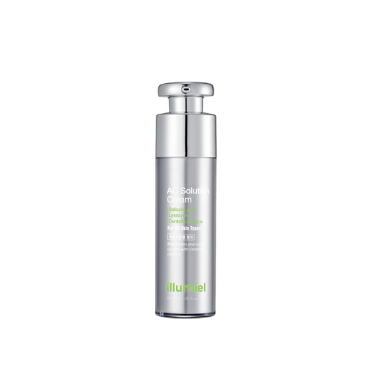 ILLUMIEL AC Solution Cream 40ml- in a white tube with blue accents, isolated on a white background.
