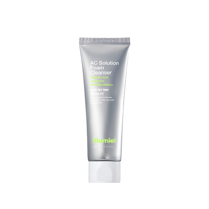 A 120ml bottle of ILLUMIEL AC Solution Foam Cleanser, designed to cleanse and purify the skin.
