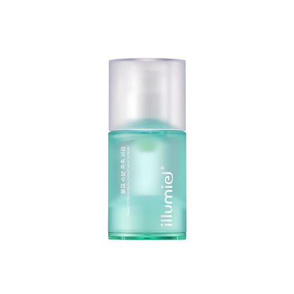 ILLUMIEL Mulgyeol Subun CHOKCHOK Serum 30ml bottle with a dropper, isolated on white background.