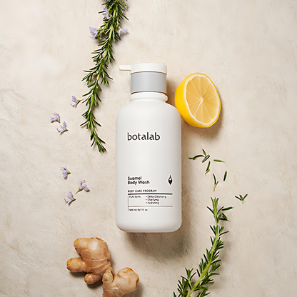 Luxurious INCELLDERM Botalab Suamel Body Wash with botanical extracts for smooth, hydrated skin.