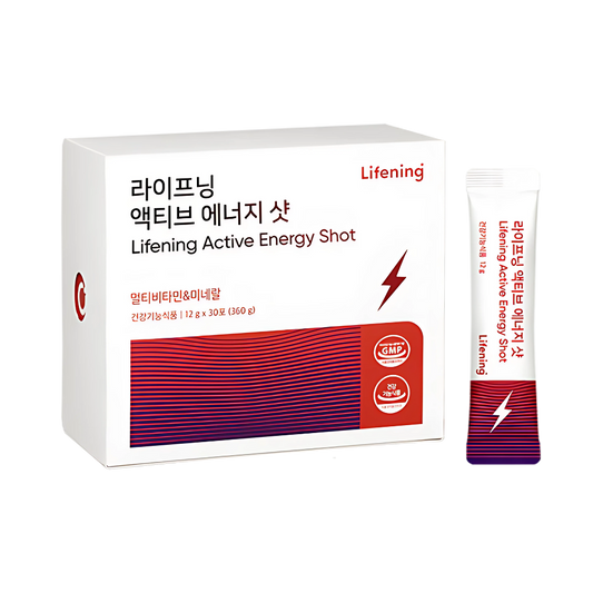 A 360g INCELLDERM Lifening Active Energy Shot, designed to boost energy levels and promote overall vitality.