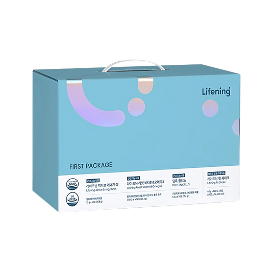INCELLDERM Lifening First Package: a set of skincare products for rejuvenating and revitalizing the skin.
