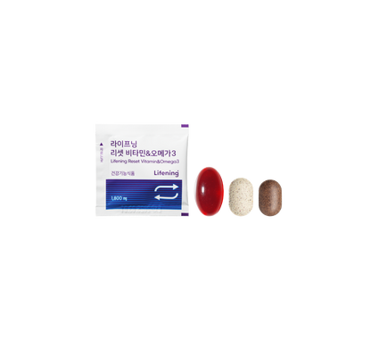 INCELLDERM Lifening Reset Vitamin & Omega 3 54g- packaging, containing important vitamins and omega 3.