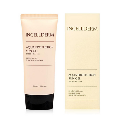INCELLDERM Aqua Protection Sun Gel SPF50 PA++++ 50ml - Hydrating formula that prevents dryness and keeps the skin moisturized