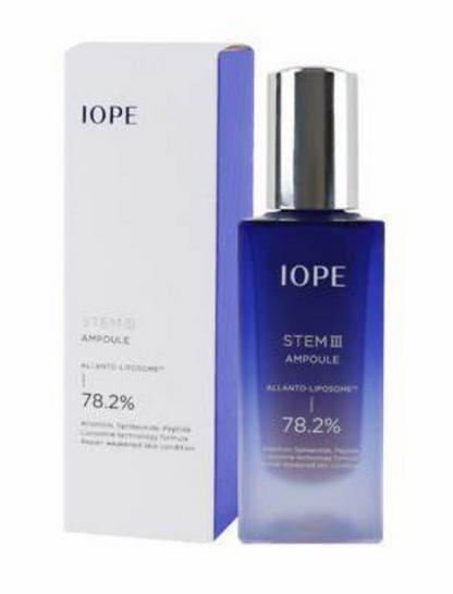 IOPE Stem III Ampoule 50ml - Reduces the appearance of fine lines, wrinkles, and other signs of aging, promoting a youthful appearance.