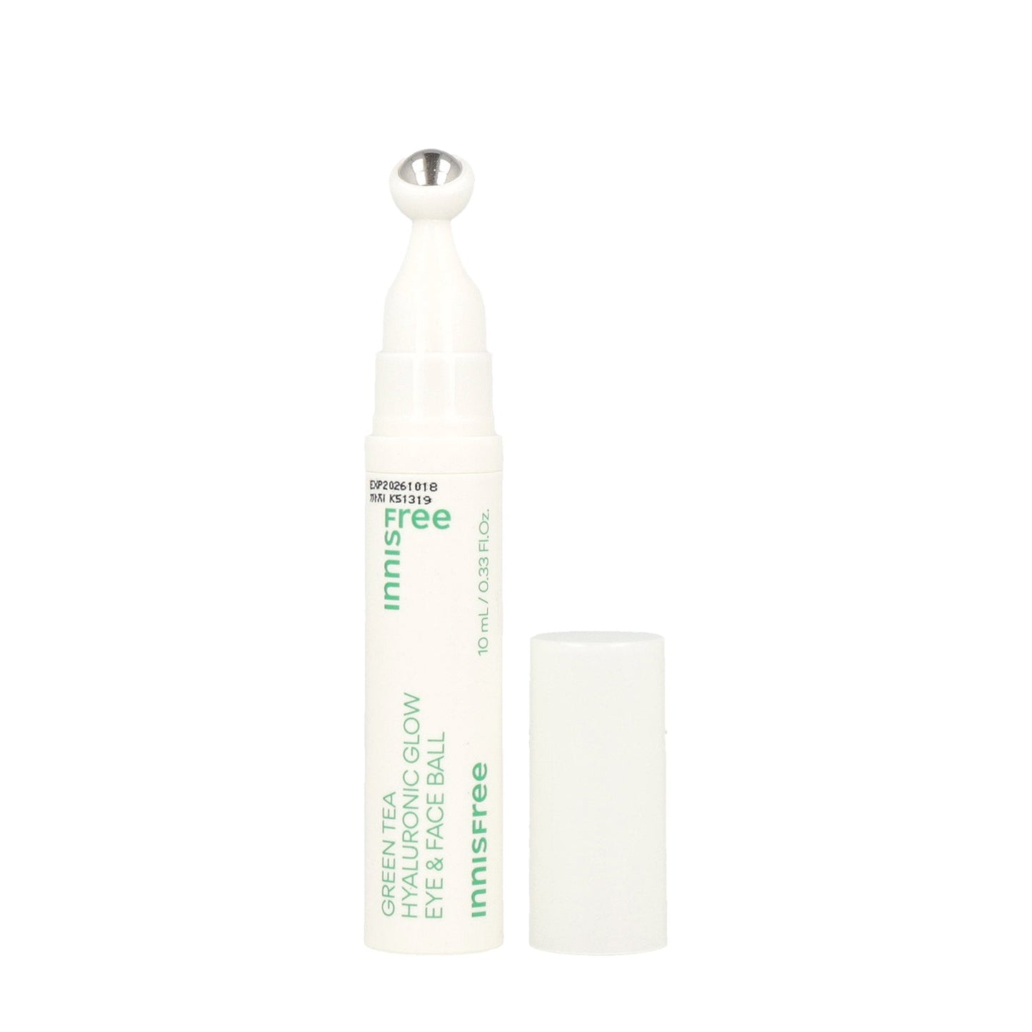 Infused with green tea extract and hyaluronic acid, this roll-on ball delivers a cooling effect that refreshes and revitalizes tired skin.