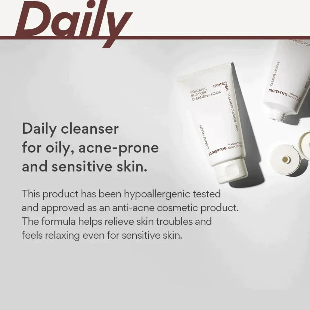 Innisfree Volcanic BHA Pore Cleansing Foam 150g/250g