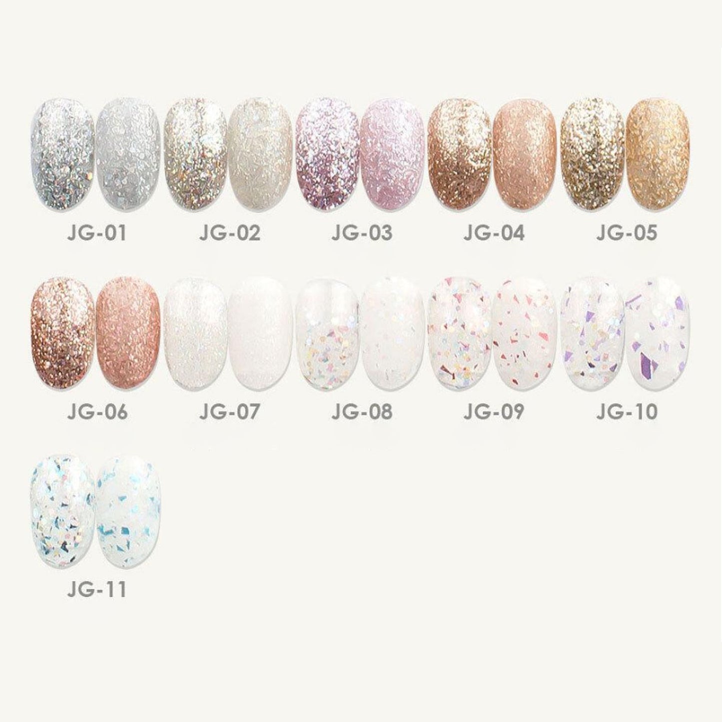 JELLO JELLO Premium Glitter Gel Nail Polish 11 Colors
