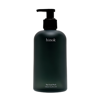 Jeju Hinoki Cypress Hand Wash 450ml bottle featuring a sleek design, ideal for gentle cleansing and refreshing scent.
