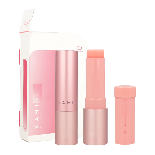 Pink KAHI Multi Balm Stick in packaging with refill kit set