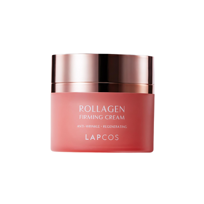 A 50ml jar of LAPCOS Collagen Firming Cream, designed to help improve skin elasticity and firmness.
