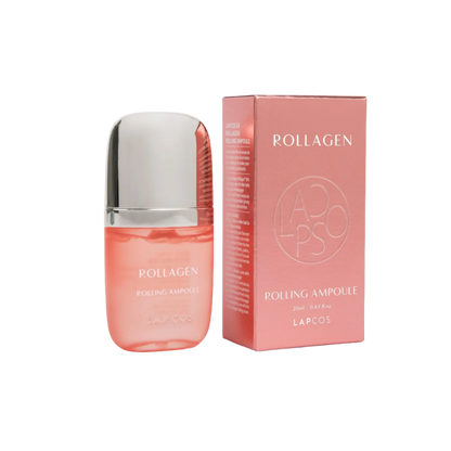 A 20ml bottle of LAPCOS Collagen Rolling Ampoule.