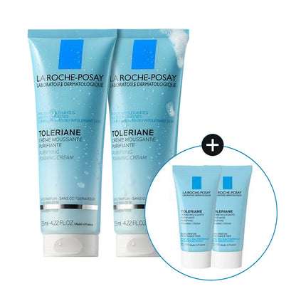 LA ROCHE-POSAY Toleriane Foaming Cleanser 125ml Double Set (+ 15ml * 2 Gift)