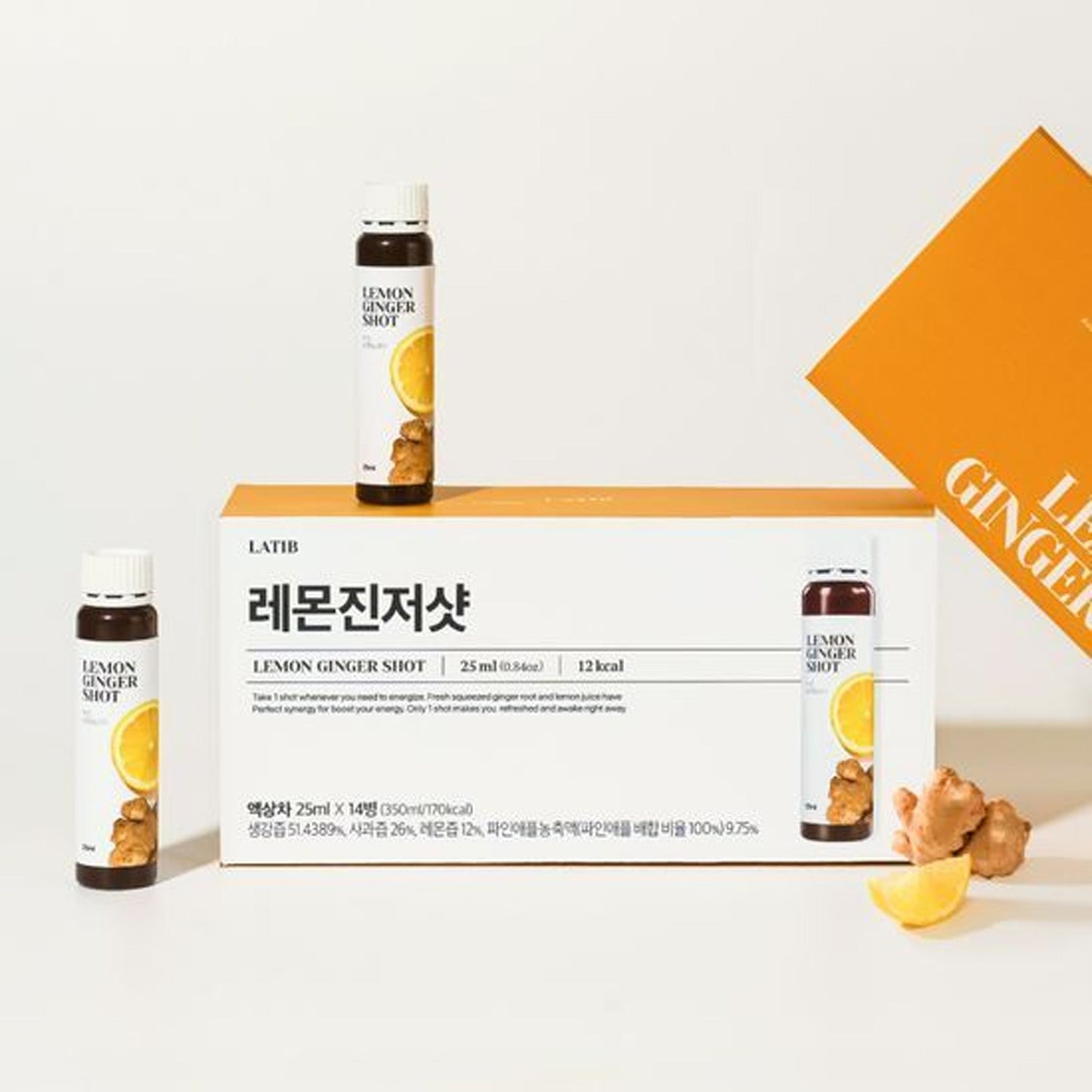 LATIB Lemon Ginger Shot 25ml – Choose 1 of 2 Types (14 pieces / 42 pieces)