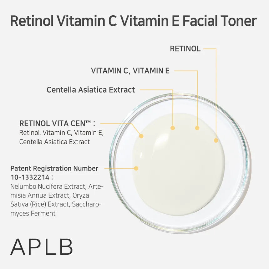 (Mhark) APLB Retinol Vitamin C Vitamin E Facial Toner 160ml - KLO