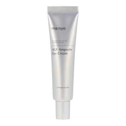 The MANYO FACTORY 4GF Ampoule Eye Cream 30ml is a high-performance eye cream designed to address various concerns around the delicate eye area, such as dark circles, puffiness, and fine lines. 