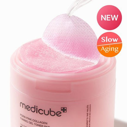 MEDICUBE PDRN Pink Collagen Toning Gel Toner Pad 70 Sheets