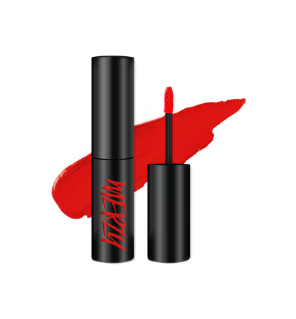Get the MERZY The First Velvet Tint 4.5g, a must-have velvet lip tint in an elegant black and gold container.