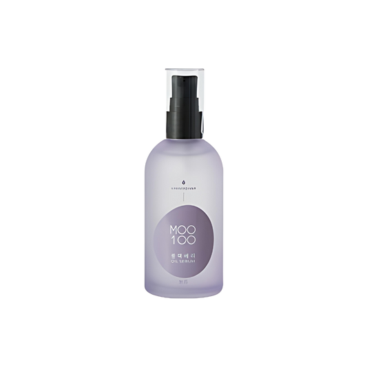 MOO100 Blackberry Oil Serum in a 100ml bottle.