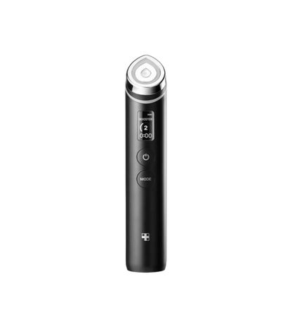 The Medicube AGE-R Booster Pro, a white bottle with black lettering, displayed against a plain, white backdrop.