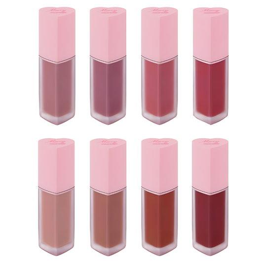 A 5g Merry Monde Cherry Heart Mega Tint, delivering a bold cherry tint for a captivating and stylish lip finish.