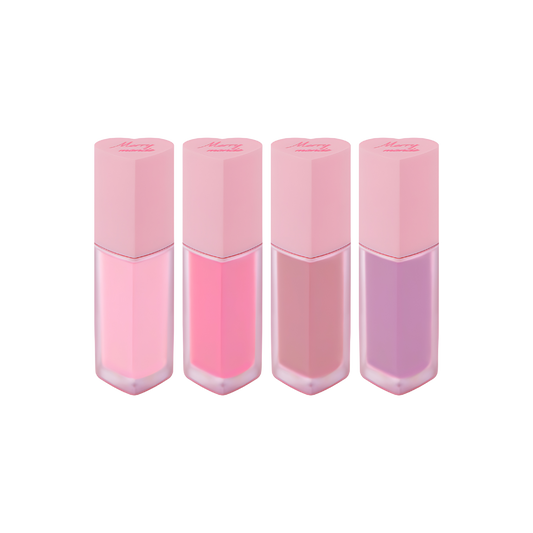 Achieve a subtle, rosy glow with the Merry Monde Milk Heart Tint Lip & Cheek 5g, a versatile cosmetic for lips and cheeks.