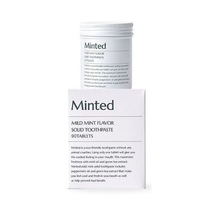 Minted Mild Mint Flavor Solid Toothpaste 90 / 180 Tablets