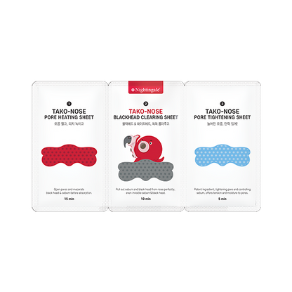 Nightingale 3Steps Blackhead Clear Solution Tako Pack Nose 5ea