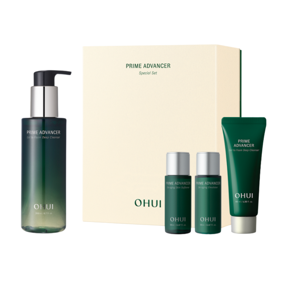 O HUI Prime Advancer Gel to Foam Deep Cleanser Special Set