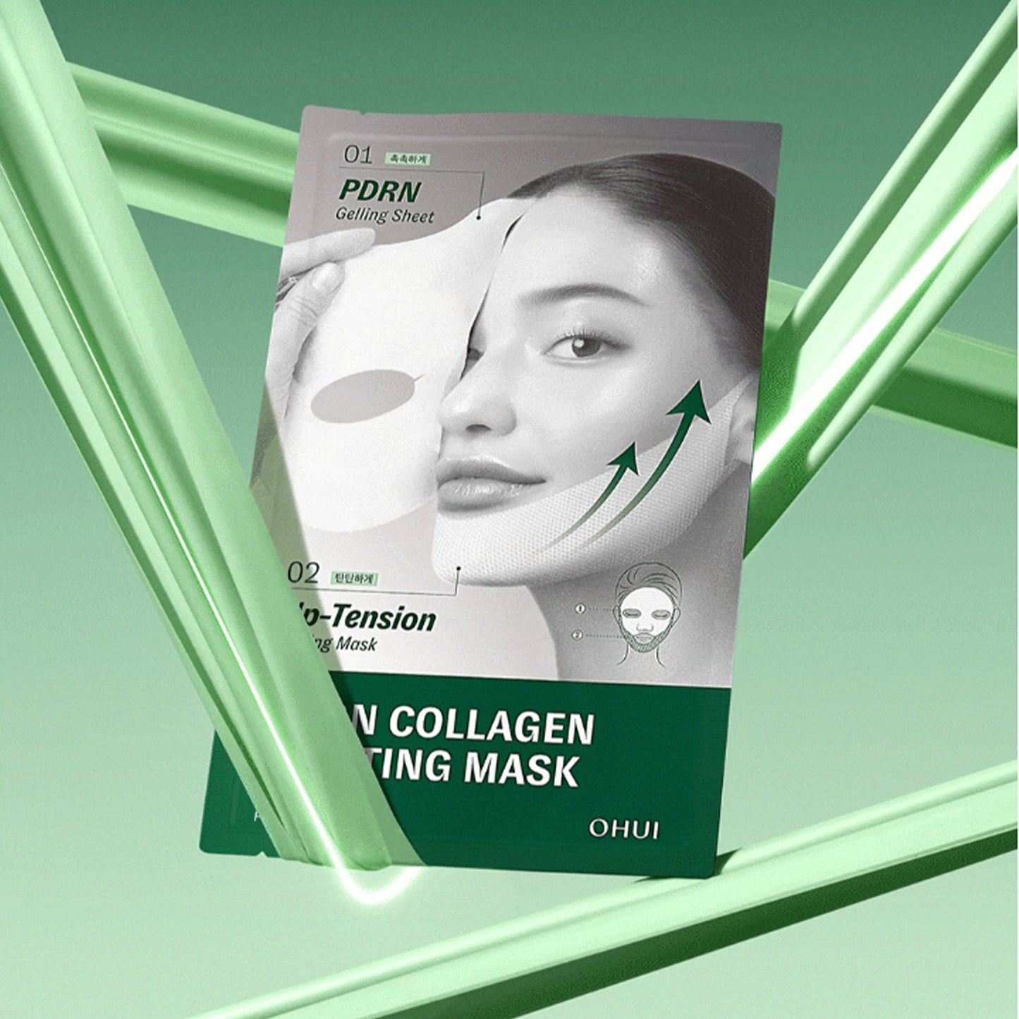 OHUI Prime Advancer PDRN Collagen Gelfting Mask 4 Sheets Special Set