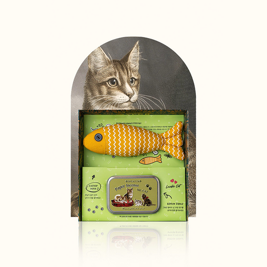 OPTATUM Cat Paper Incense & Catnip Toy Gift Set