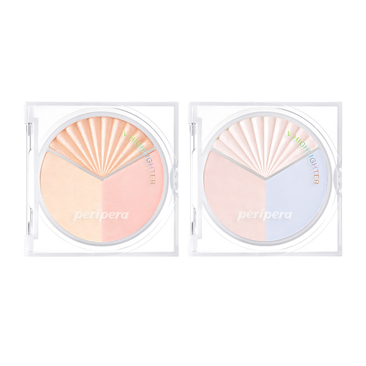 PERIPERA V Highlighter 8.2g in shimmering gold packaging.