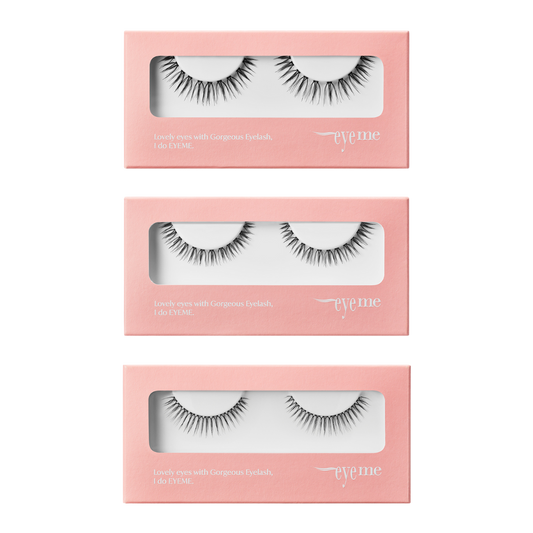 PICCASSO Eyeme W-cut Cutting False Eyelash 1g, available in three styles, enhances eye beauty with elegant, dramatic flair.