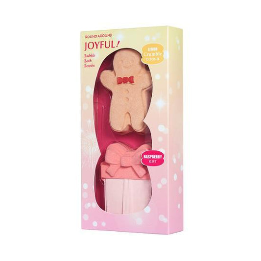 ROUND A'ROUND Joyful Bubble Bath Bomb Duo Gift Set