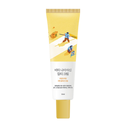 The ROUND LAB Vita Niacin Blemish Cream is a targeted treatment cream designed to address blemishes and brighten the complexion