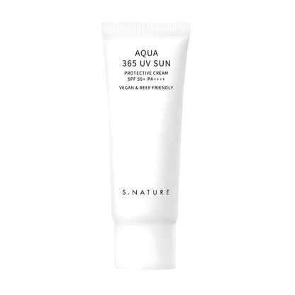 Shield your skin with the S.NATURE Aqua 365 UV Sun Protective Cream, offering powerful SPF50+ PA++++ protection in a lightweight, hydrating formula. 