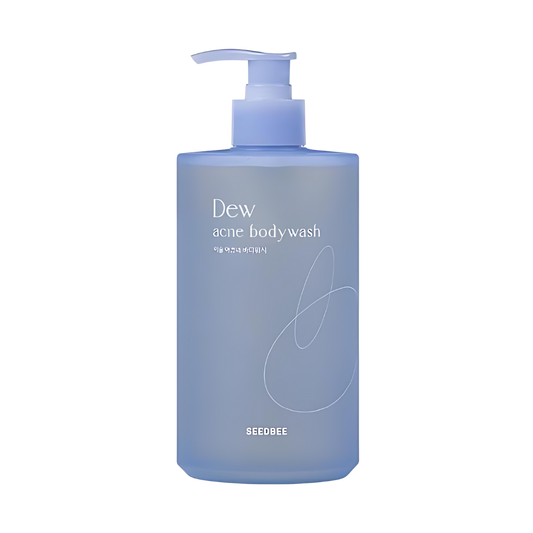 SEEDBEE Dew Acne Body Wash 500ml bottle, designed to help clear acne and nourish the skin with a refreshing formula.