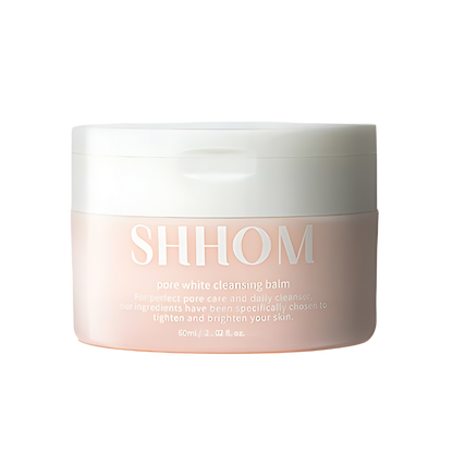 SHHOM Pore White Cleansing Balm 60ml in a sleek jar, perfect for deep cleansing and removing impurities from your skin.
