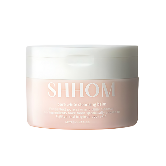 SHHOM Pore White Cleansing Balm 60ml in a sleek jar, perfect for deep cleansing and removing impurities from your skin.